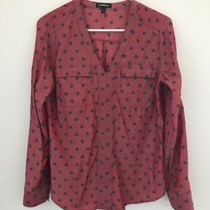 Express polka dot blouse
